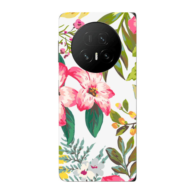 Honor Magic V5 Red laves Transparent Silicone TPU Θήκη